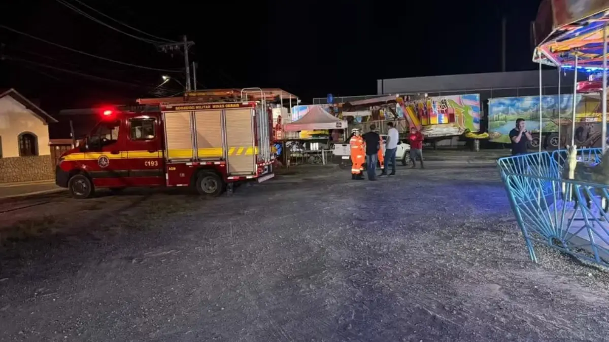 "Brinquedo Minhocão interditado no Minas Center Park em Itabirito após acidente fatal."